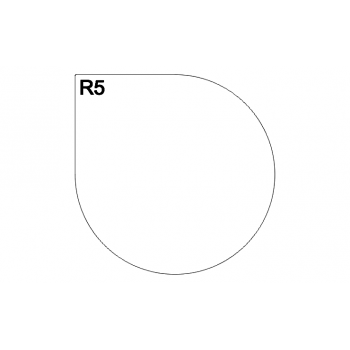 Blacha pod kominek 100x100 cm (łezka)
